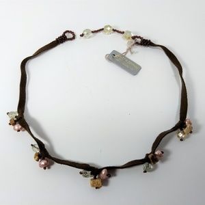 Boho-Chic Suede Choker Necklace